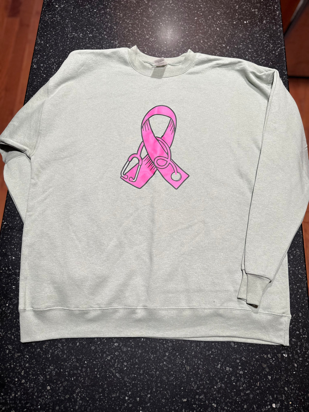 Nurse breast cancer ribbon CREWNECK